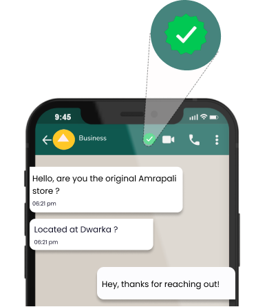 WhatsApp business API green tick